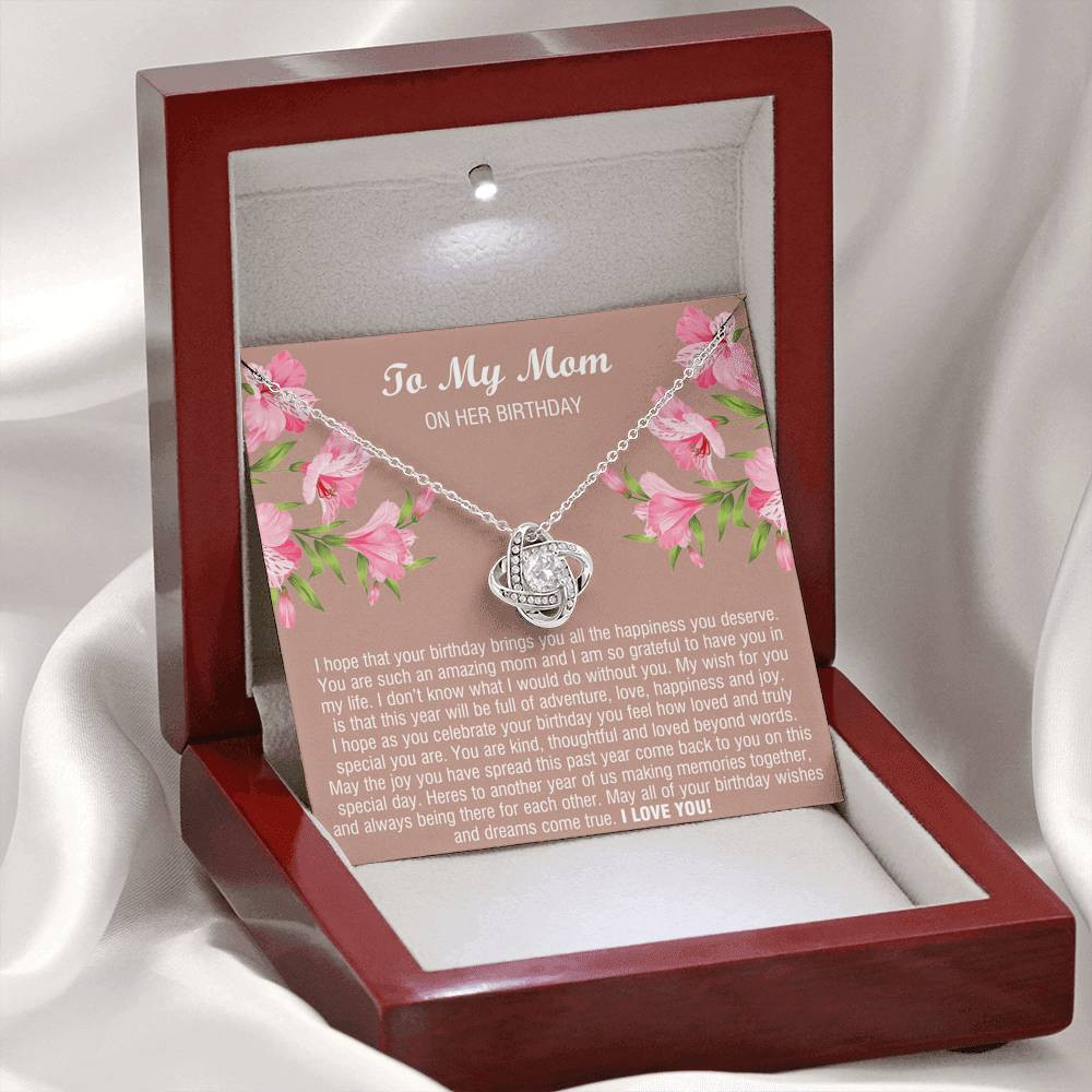 To My Mom Gifts, You Are Amazing, Love Knot Necklace For Women, Birthday Present From Son Daughter