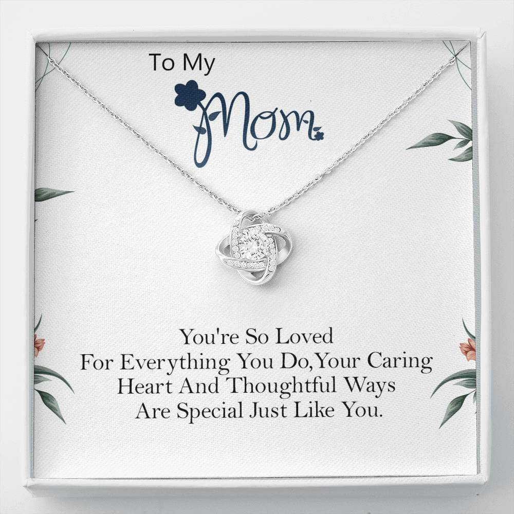 To My Mom Love Knot Necklace