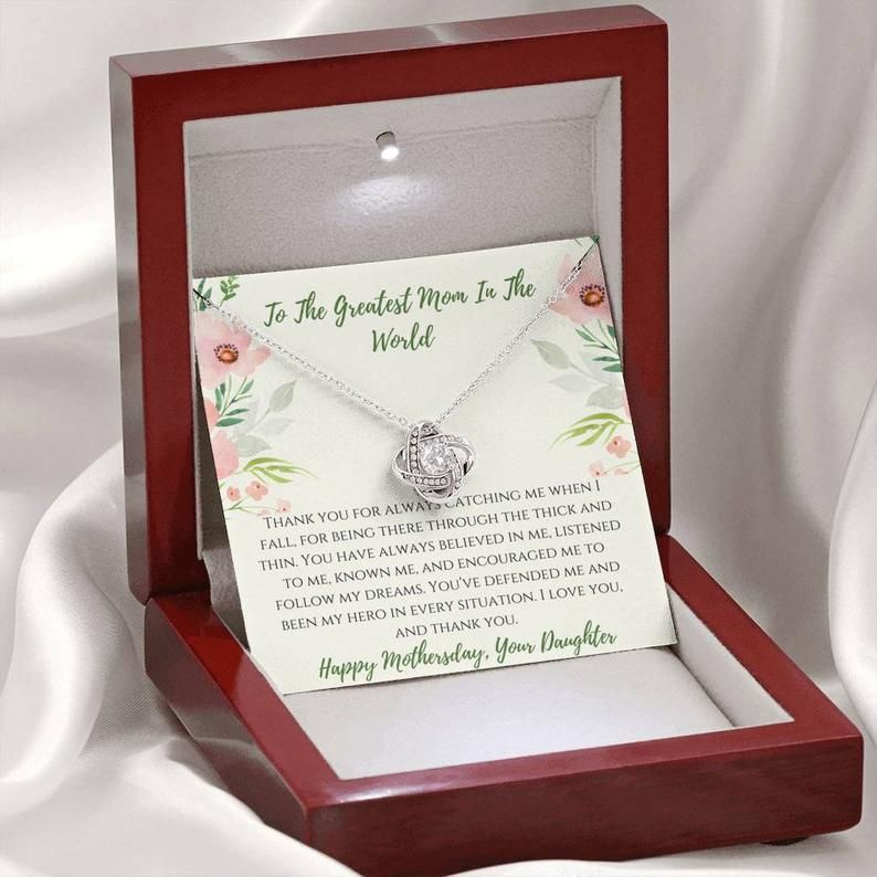 To My Mom Love Knot Necklace Mom Mothers Day  Gift, Greatest Mom Gift, Mom Necklace. Jewelry From  Daughter To Mom, Mothers day Gift Ideas