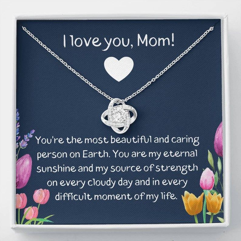 To My Mom Love Knot Necklace To Mom Gift, Mom Gift, Mom Necklace. Jewelry From Son Daughter, Gift Mom Birthday, Mothers day