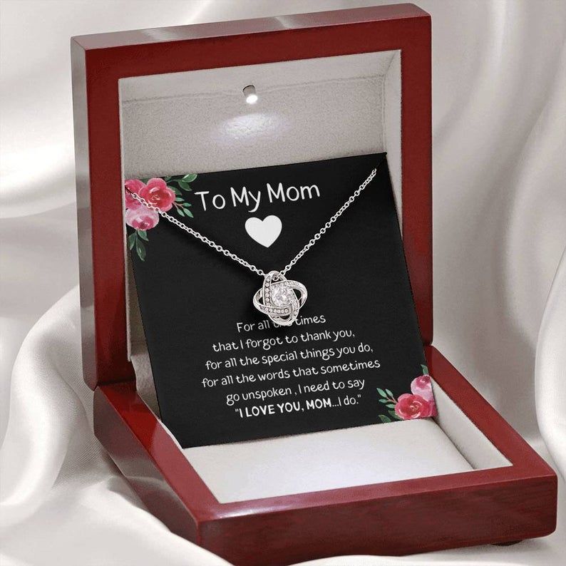 To My Mom Love Knot Necklace To Mom Gift, Mom Gift, Mom Necklace. Jewelry From Son Daughter, Gift Mom Birthday,Mothers day