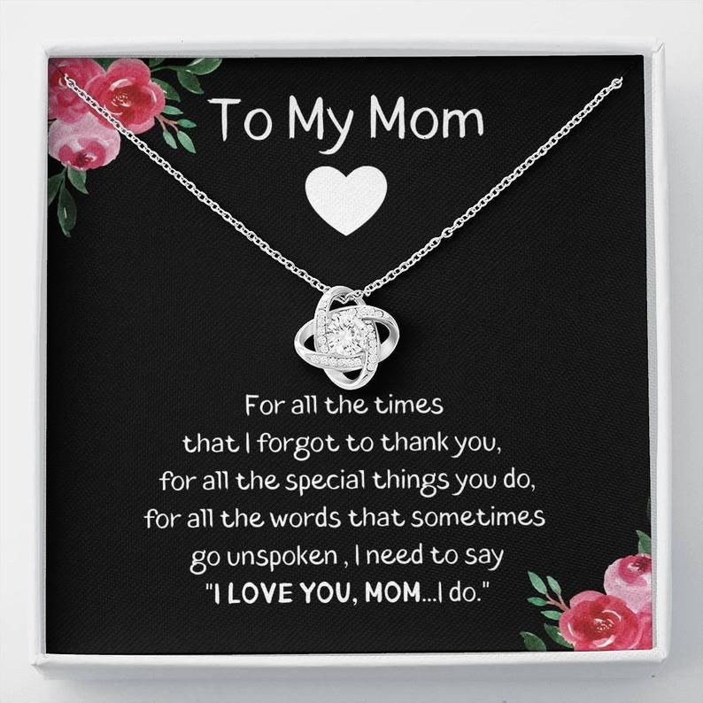 To My Mom Love Knot Necklace To Mom Gift, Mom Gift, Mom Necklace. Jewelry From Son Daughter, Gift Mom Birthday,Mothers day
