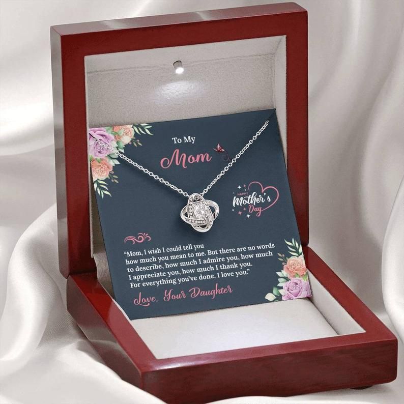 To My Mom Love Knot Necklace To Mom Mothers Day  Gift, Gift for Mom, Mom Gift, Mom Necklace. Jewelry From  Daughter To Mom, Mothers day