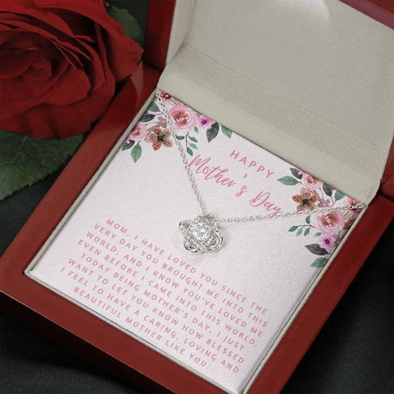 To My Mom Love Knot Necklace To Mom Mothers Day  Gift, Gift for Mom, Mom Gift, Mom Necklace Jewelry From  Daughter To Mom, Mothers day