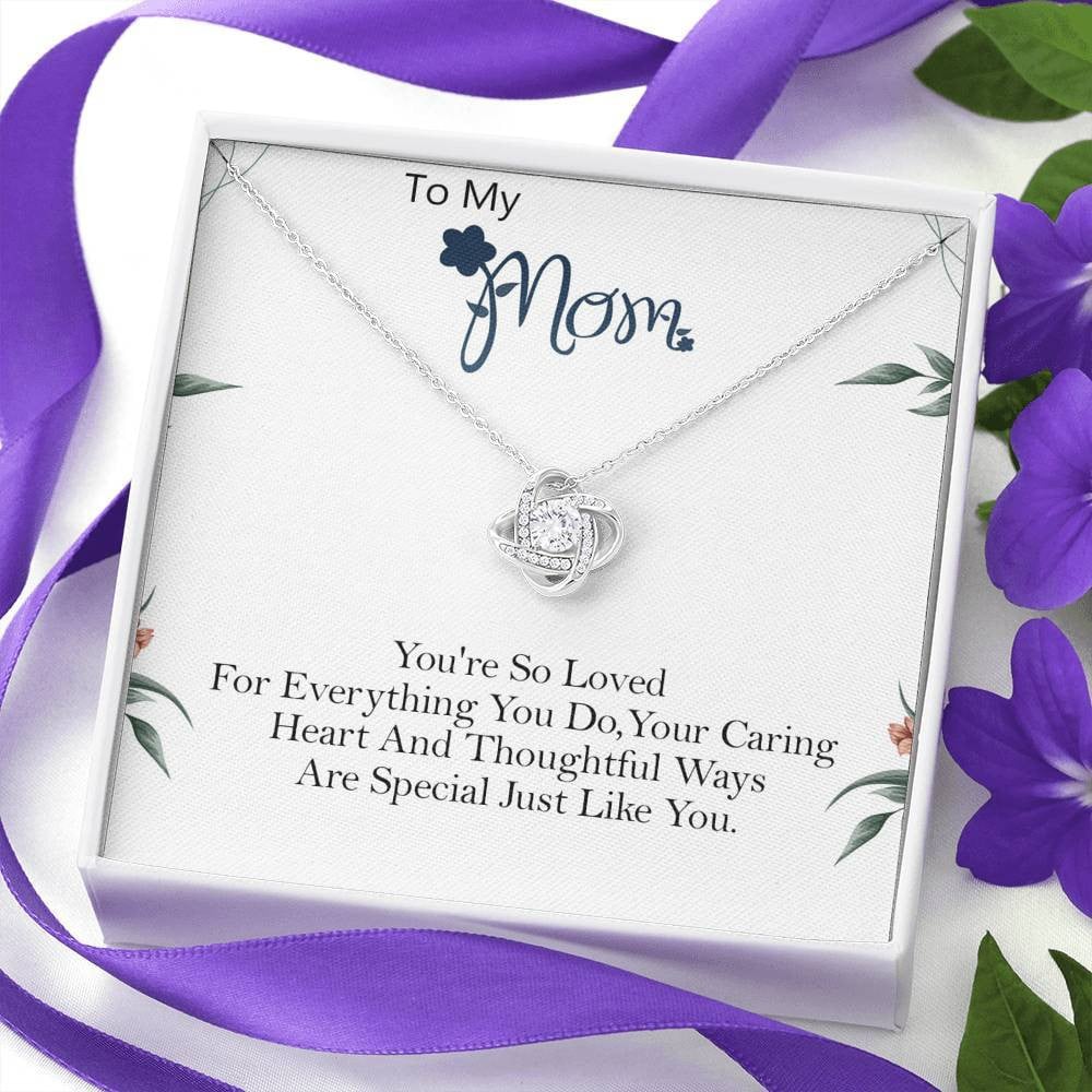 To My Mom Love Knot Necklace