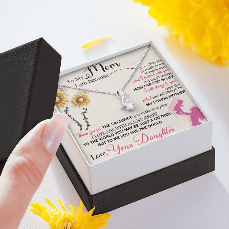 To My Mom Necklace Gift from Daughter – Gift for Mom,Alluring Beauty Necklace Gift
