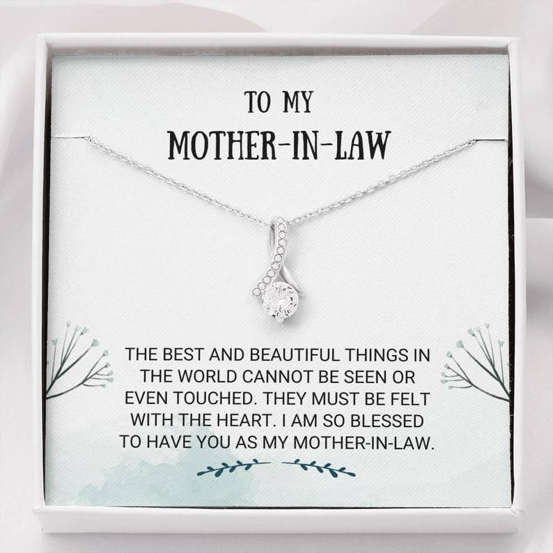 To My Mother-In-Law – Alluring Beauty Necklace Step Mom, Mothers Day, Mother In Law, Bonus Mom Jewelry, Step Parent Gift,
