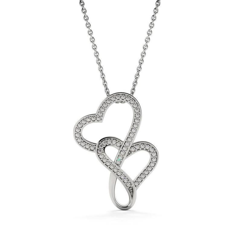 To My Mother-In-Law Double Hearts Necklace – Gift from Bride, Thank you for raising the man of my dreams, Mother in Law necklace