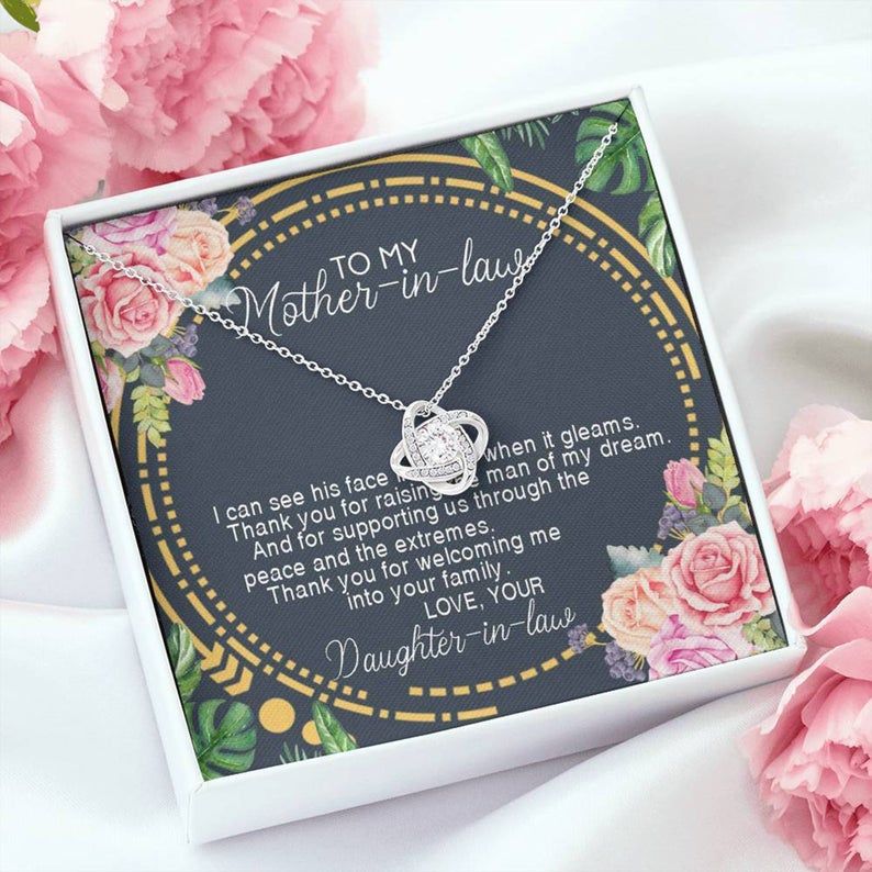 To My Mother-In-law Gift Love Knot Necklace Mother In Law Gifts, Mother In Law Jewerlry, Mother’s Day Gift for Mother In Law