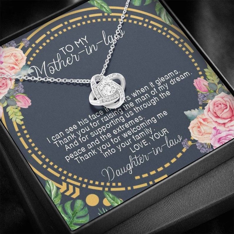 To My Mother-In-law Gift Love Knot Necklace Mother In Law Gifts, Mother In Law Jewerlry, Mother’s Day Gift for Mother In Law