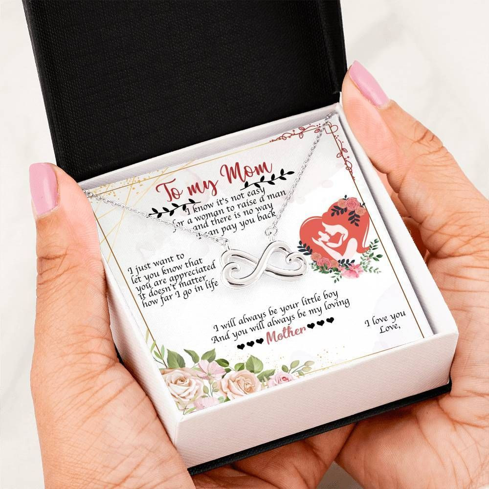 To My Mother Infinity Heart Necklace Gift For Mom