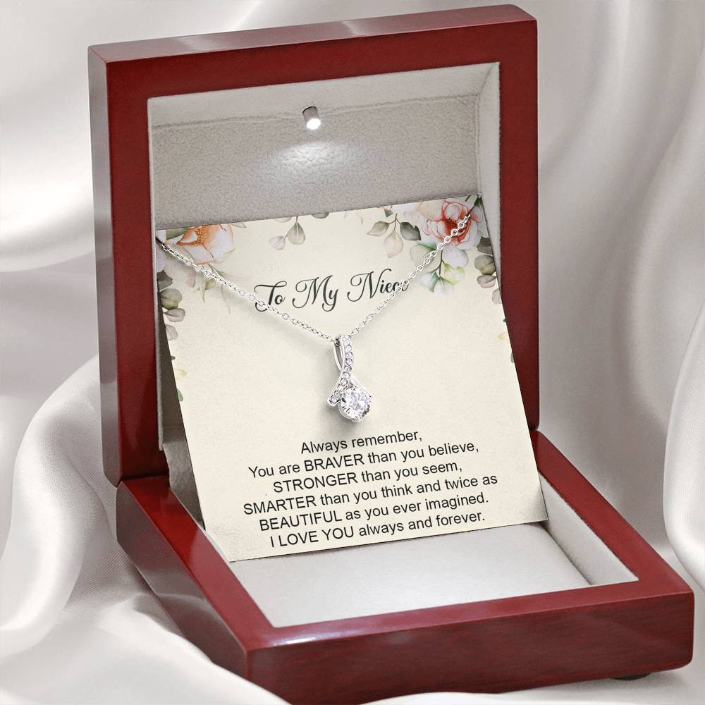 To My Niece  Gifts, Always Remember, Alluring Beauty Necklace For Women, Birthday Present Ideas From Aunt Uncle