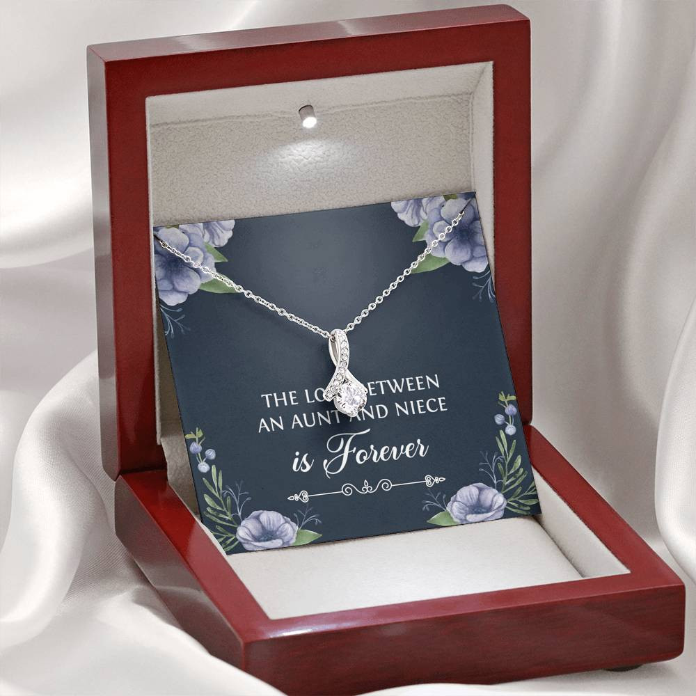 To My Niece  Gifts, The Love Between an Aunt and Niece, Alluring Beauty Necklace For Women, Birthday Present Idea From Aunt