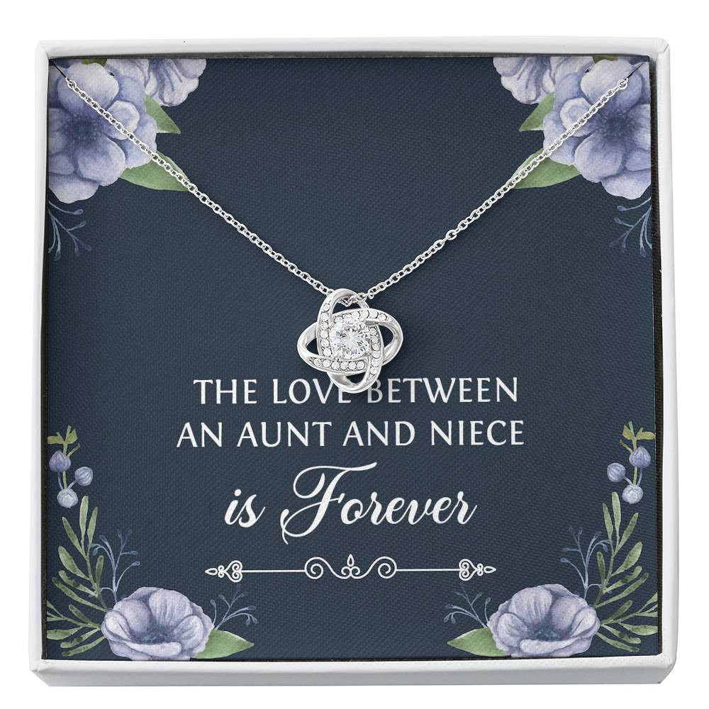To My Niece  Gifts, The Love Between an Aunt and Niece, Love Knot Necklace For Women, Birthday Present Idea From Aunt