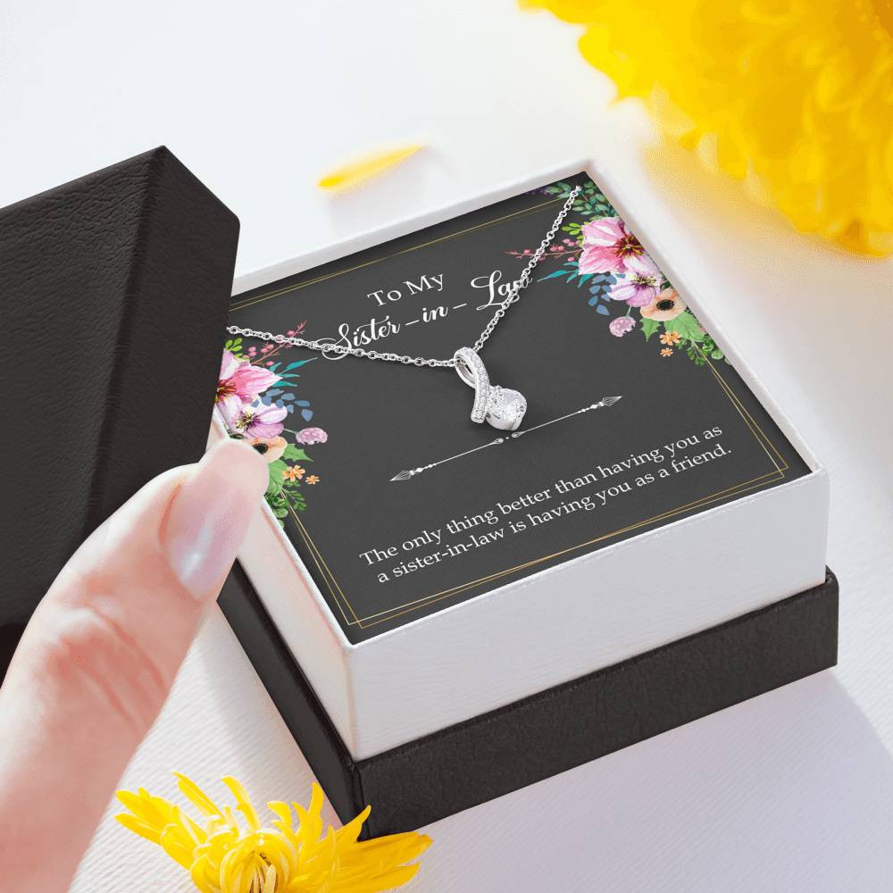To My Sister-in-Law Gifts, The Only Thing Better, Alluring Beauty Necklace For Women, Wedding Day Thank You Ideas From Bride