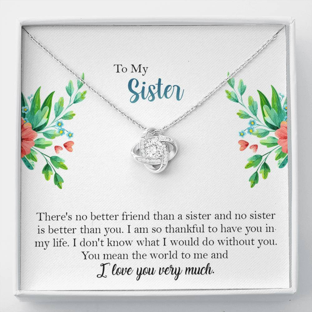 To My Sister – Love Knot Necklace
