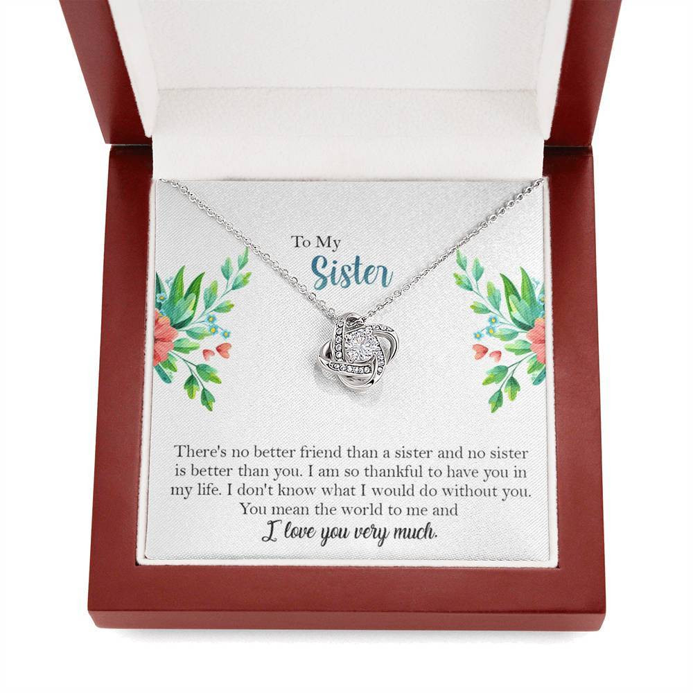 To My Sister – Love Knot Necklace
