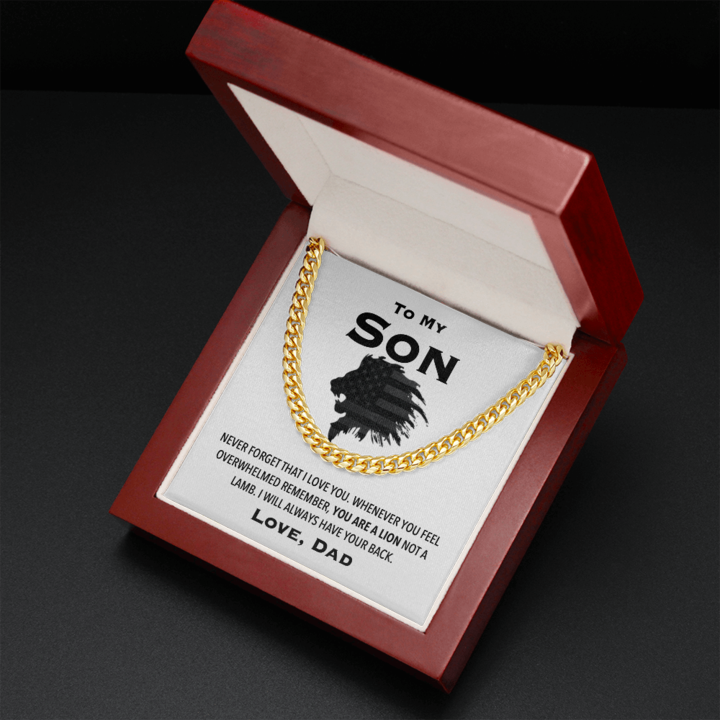 To My Son, Never Forget That I Love You – Cuban Link Chain Necklace