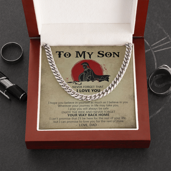 To My Son – I Can Promise To Love You For The Rest Of Mine – Cuban Link Chain Necklace