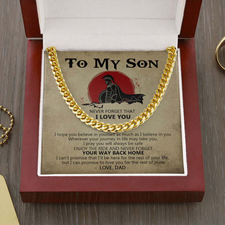 To My Son – I Can Promise To Love You For The Rest Of Mine – Cuban Link Chain Necklace