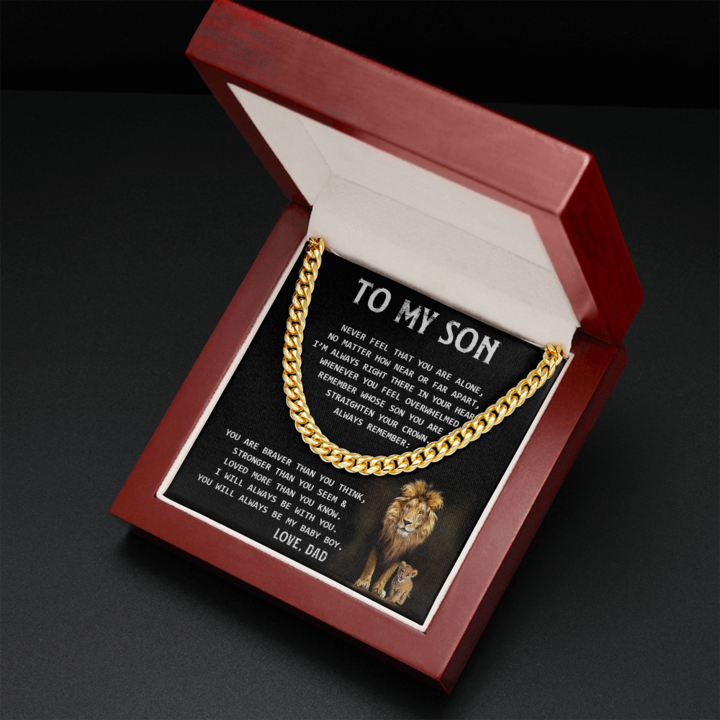 To My Son – Loved More Than You Know – Cuban Link Chain Necklace