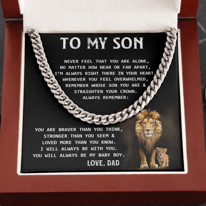 To My Son – Loved More Than You Know – Cuban Link Chain Necklace