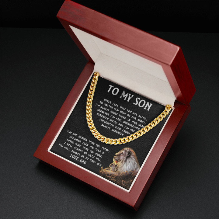 To My Son – Remember Whose Son You Are – Cuban Link Chain Necklace