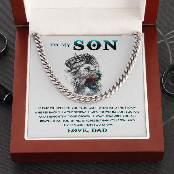 To My Son – You Are Stronger Than You Seem – Cuban Link Chain Necklace