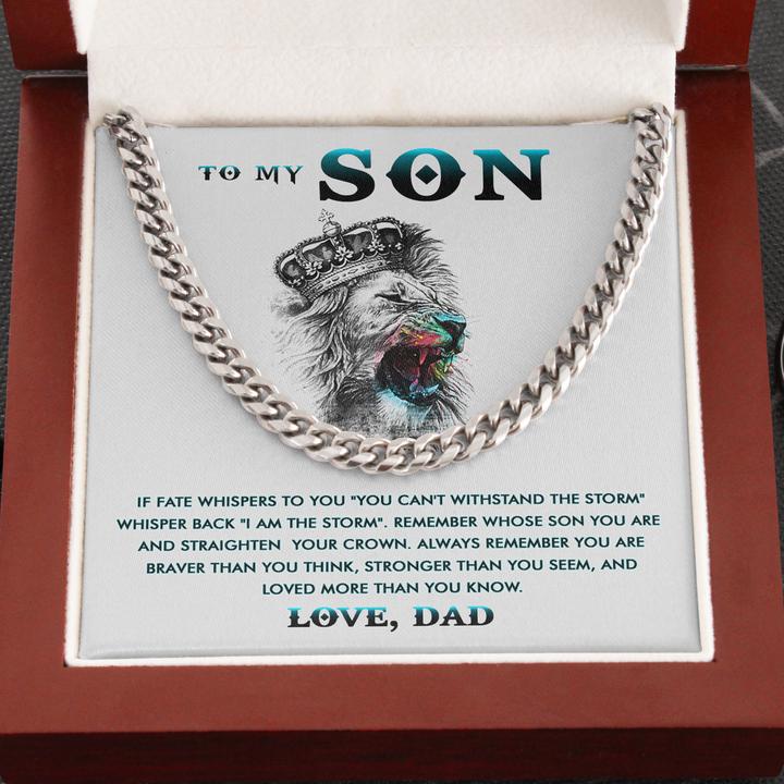 To My Son – You Are Stronger Than You Seem – Cuban Link Chain Necklace