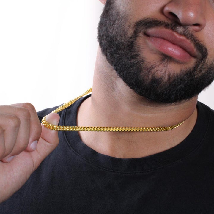To My Son Necklace From Mom – I will love you always, Mom Cuban Link Chain Necklace