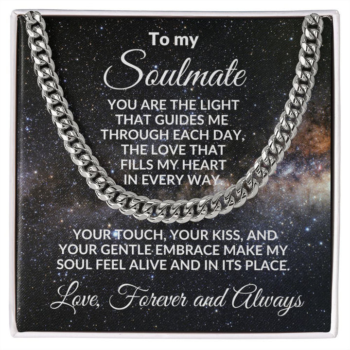 To My Soulmate Chain Necklace, Love Forever And Always, Gift For Him, Husband, Boyfriend, Valentine’s Day Gift