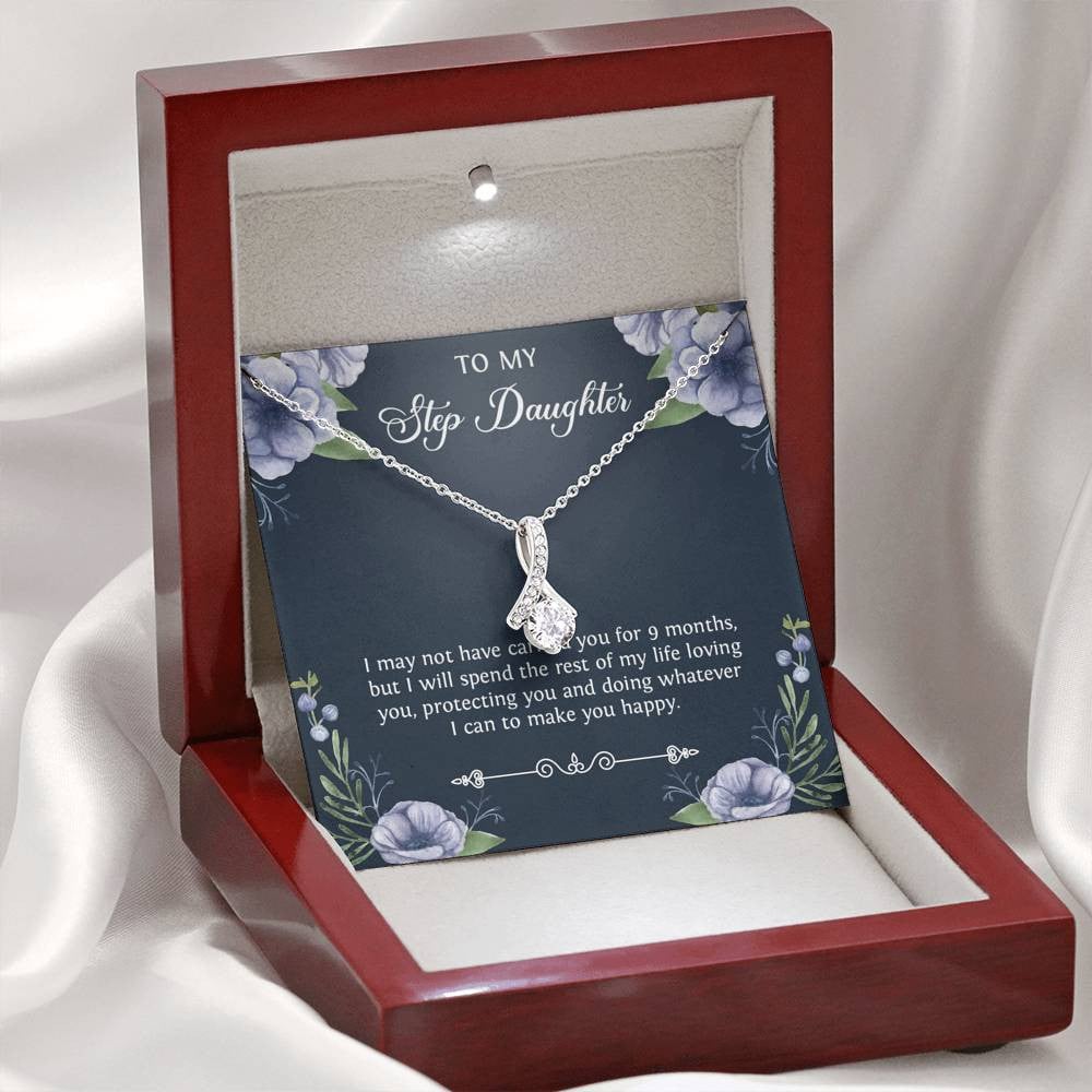 To My Stepdaughter Gifts, I May Not Have Carried You For 9 Months, Alluring Beauty Necklace For Women, Birthday Present Idea From Stepmom