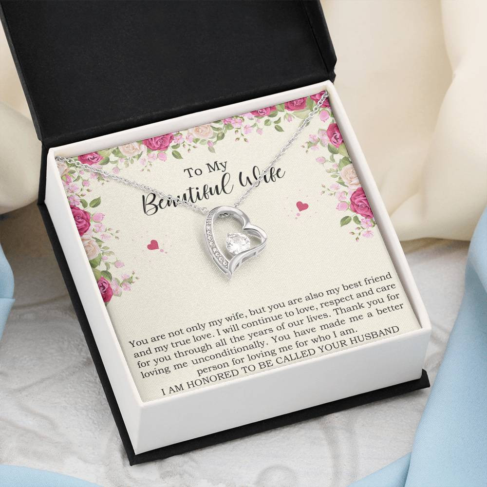 To My Wife, You Are Not Only My Wife , Forever Love Heart Necklace For Women, Anniversary Birthday Gifts From Husband