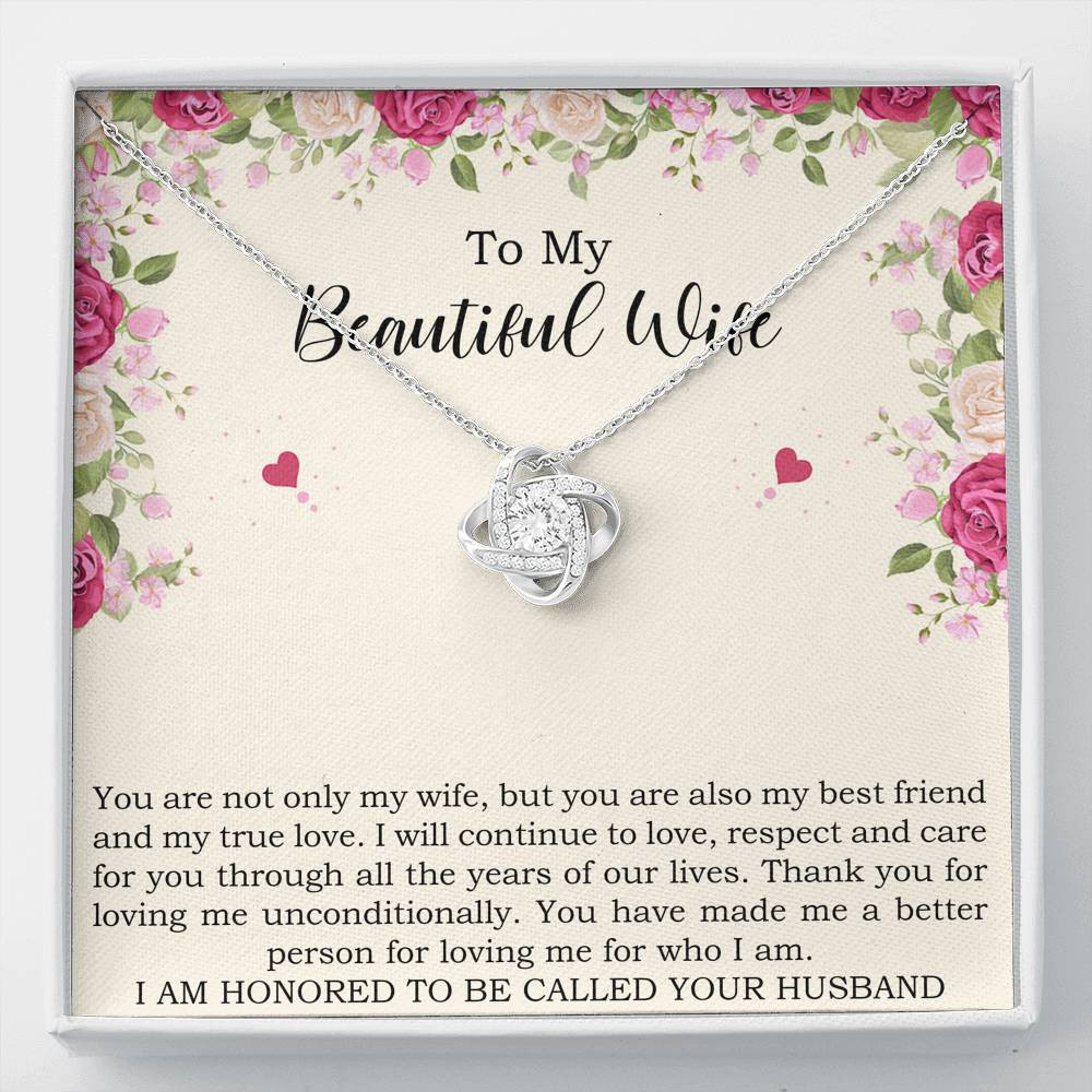 To My Wife, You Are Not Only My Wife , Love Knot Necklace For Women, Anniversary Birthday Gifts From Husband