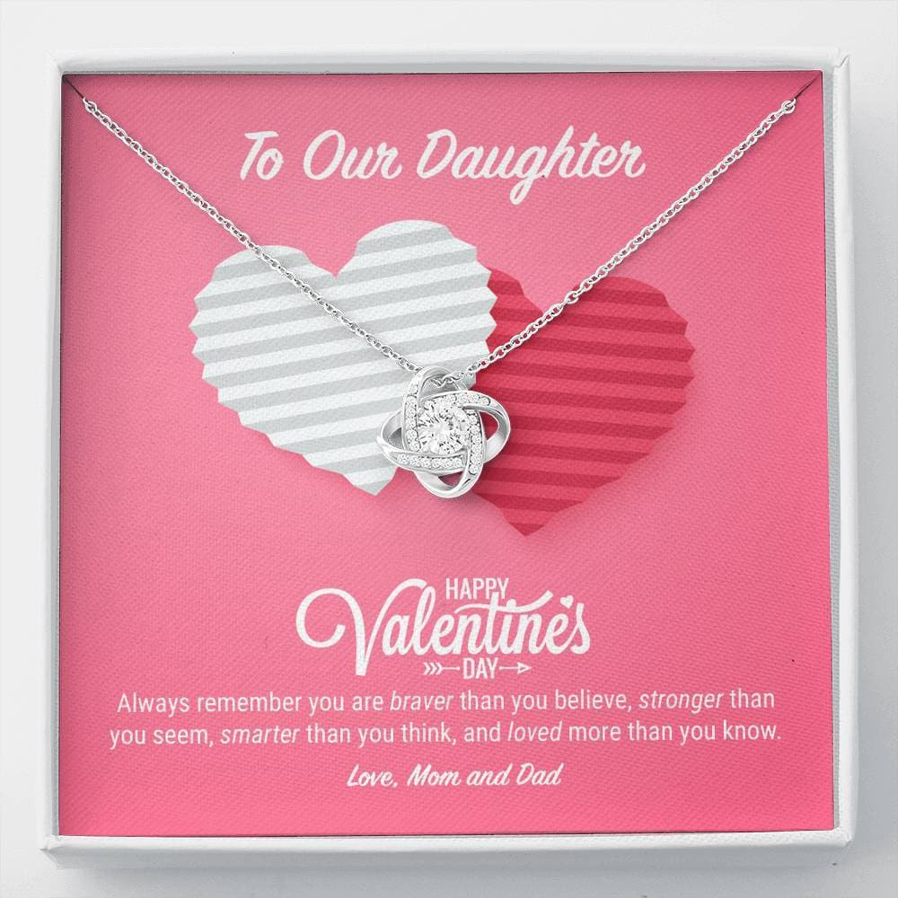To Our Daughter Valentine’s Day Love Knot Necklace