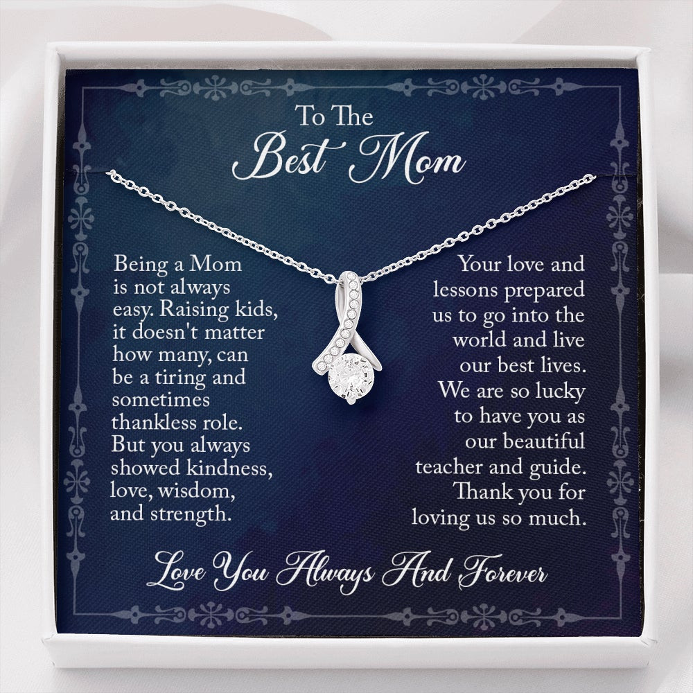 To The Best Mom From Her Kids – Alluring Beauty Necklace