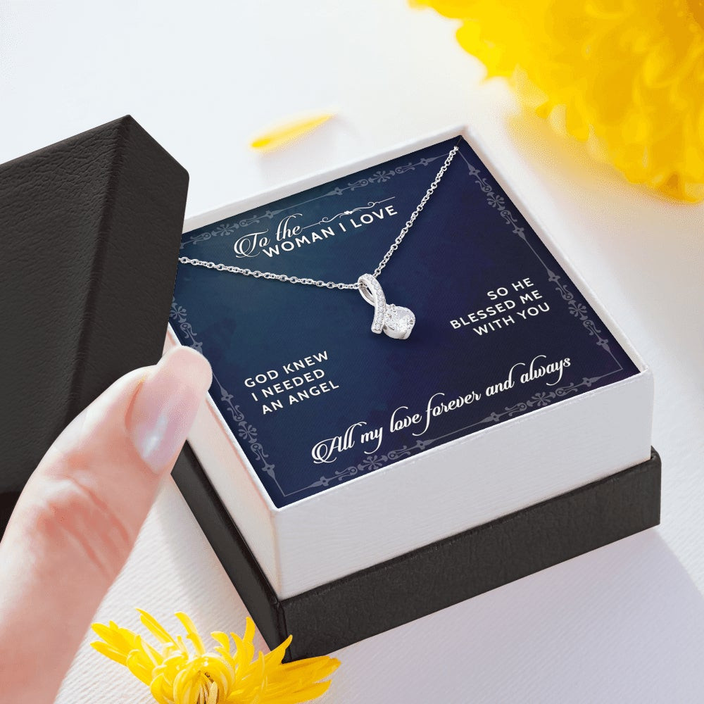 To The Woman I Love, You Are My Angel – Alluring Beauty Necklace (Blue)