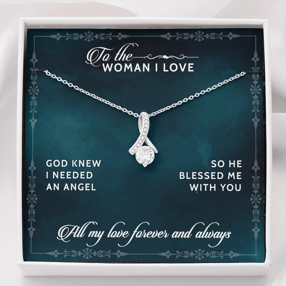 To The Woman I Love, You Are My Angel – Alluring Beauty Necklace (Green)