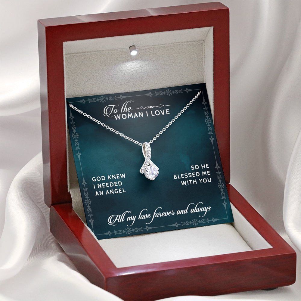To The Woman I Love, You Are My Angel – Alluring Beauty Necklace (Green)