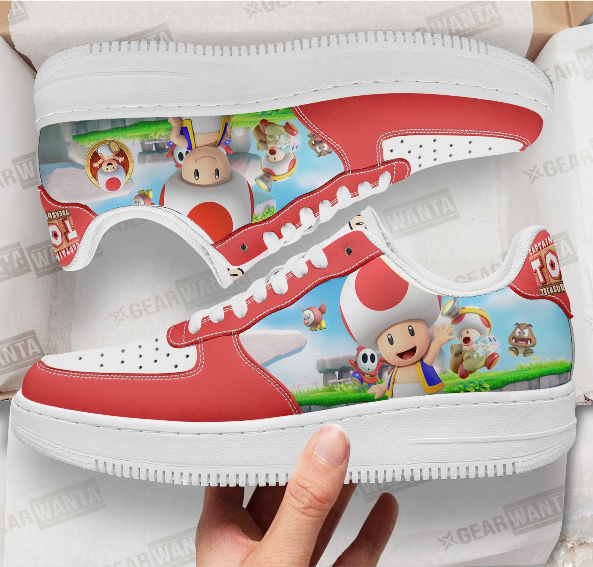 Toad Super Mario Air Sneakers Custom For Gamer Shoes