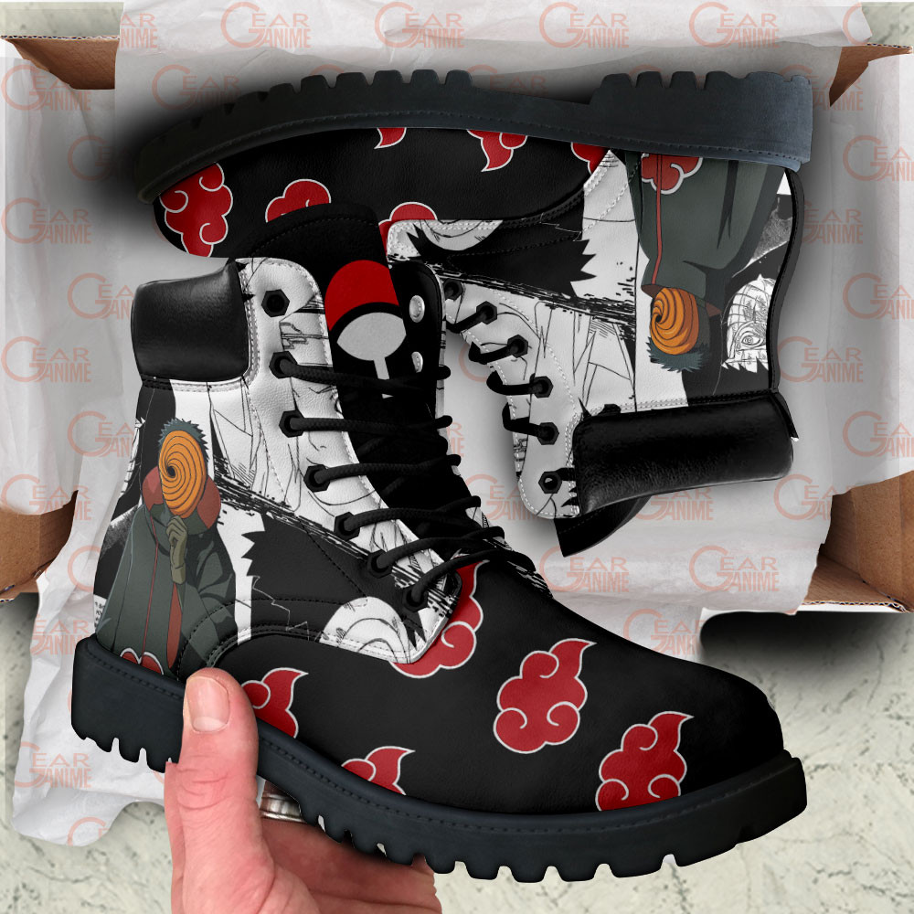 Tobi Boots Custom Anime Shoes Mix Manga Style