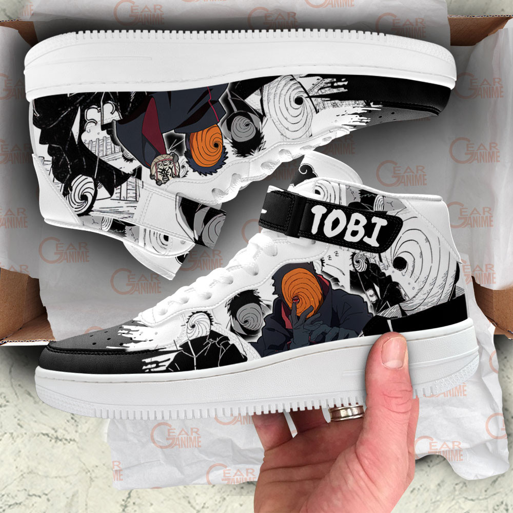 Tobi Sneakers Air Mid Custom Anime Shoes Mix Manga
