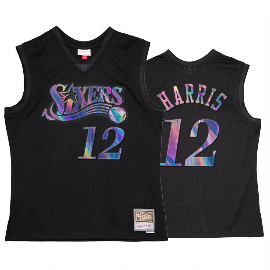 Tobias Harris #12 Philadelphia 76ers Iridescent Jersey Black