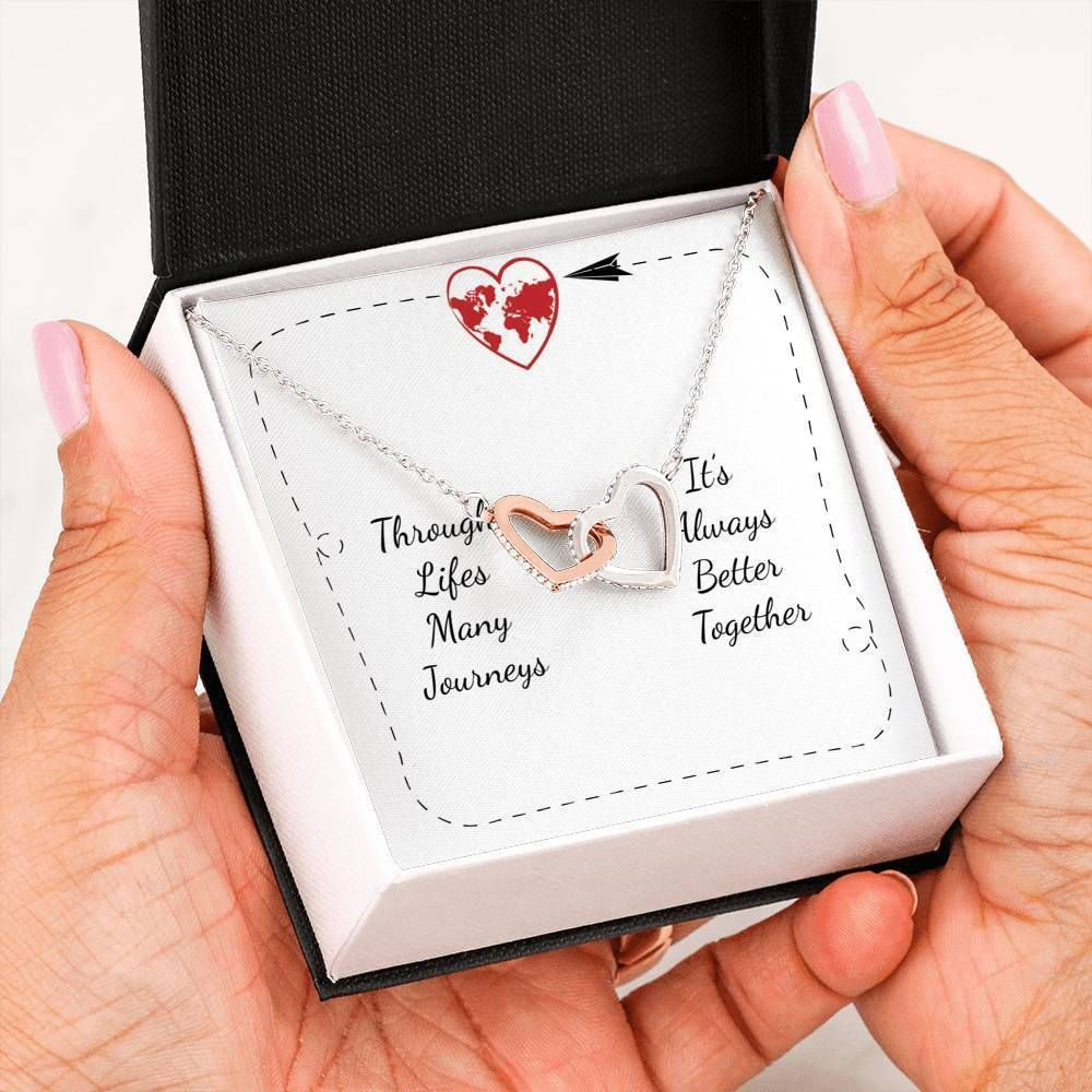 Together Forever Always Interlocking Hearts Necklace For Mom