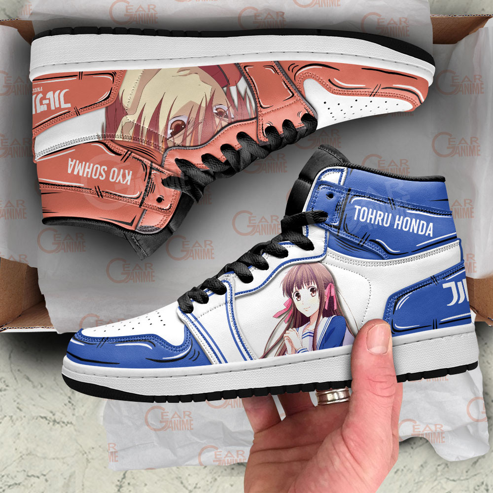 Tohru Honda and Kyo Sohma JD1s Sneakers Fruits Basket Anime Shoes, Air Jordan Hightop