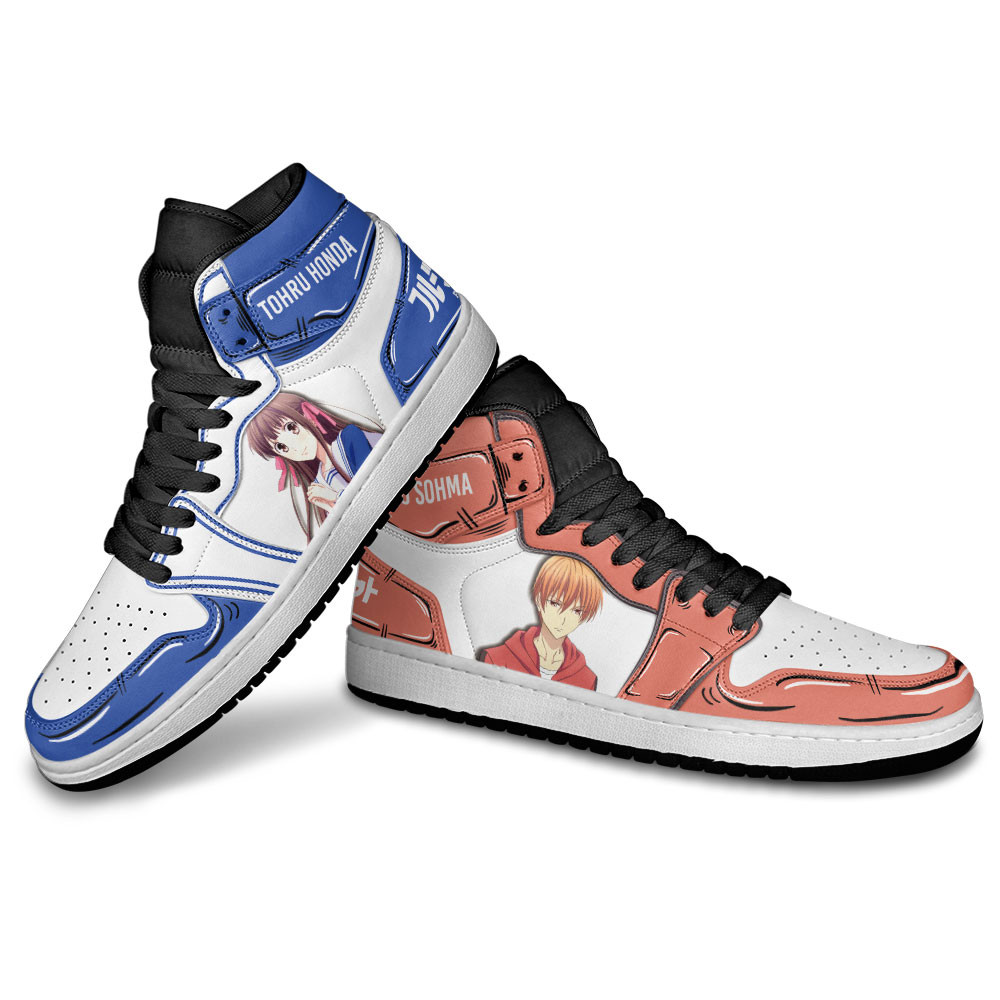 Tohru Honda and Kyo Sohma JD1s Sneakers Fruits Basket Anime Shoes, Air Jordan Hightop