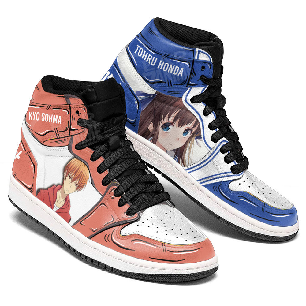 Tohru Honda and Kyo Sohma JD1s Sneakers Fruits Basket Anime Shoes, Air Jordan Hightop
