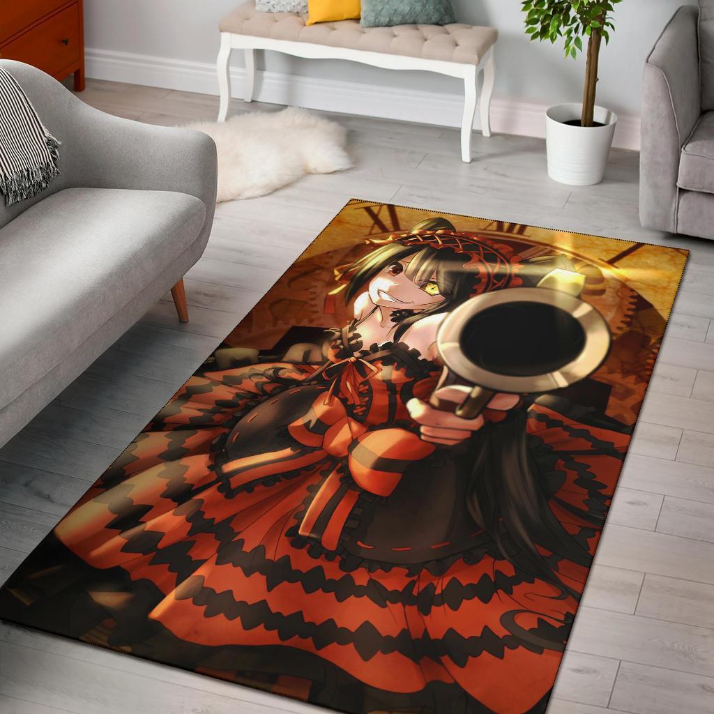 Tokisaki Kurumi Date Alive Area Rectangle Rug