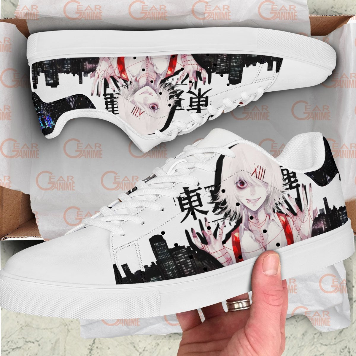 Tokyo Ghoul Juuzou Suzuya Skate Sneakers Custom Anime Shoes
