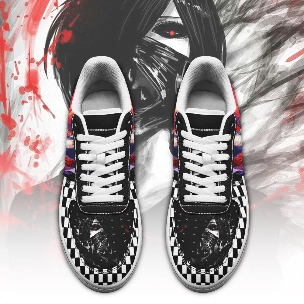 Tokyo Ghoul Touka Sneakers Custom Checkerboard Shoes Anime